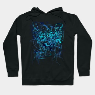 abstract- deep bue Hoodie